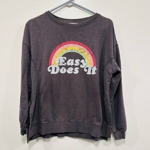 Wildfox sweatshirt! Gray “easy does it” crewneck sweatshirt women’s size small